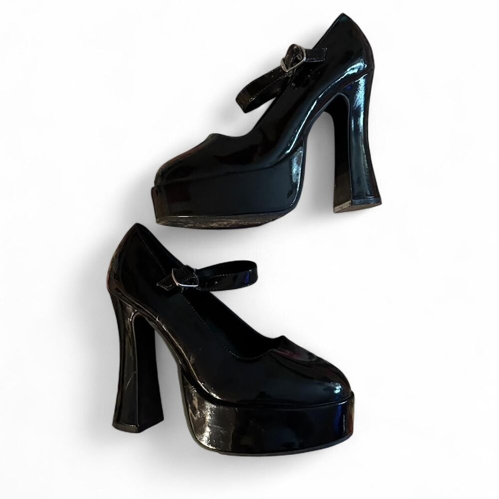 Ellie-Ellie Y2k Mary Jane Style Platform Pumps